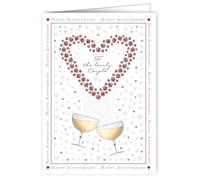 Card Champagne Flutes and Hearts