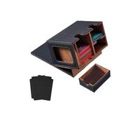 Card Deck Box Card Display with Dice Tray Deck Box Deck Box Holding 160+ Trading Card Storage Box Deck Box Gold