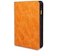Card Guardian - Carpeta de 9 bolsillos con cremallera para 504 tarjetas, bolsillos laterales de carga para juegos de cartas coleccionables TCG (naranja)