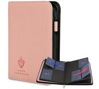 Card Guardian - Carpeta de tarjetas de 4 bolsillos de alta calidad, 160 bolsillos laterales con cremallera para juegos de cartas coleccionables TCG (rosa)