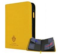 Card Guardian - Carpeta de tarjetas de 4 bolsillos de alta calidad, 160 bolsillos laterales con cremallera para juegos de cartas coleccionables TCG (amarillo)