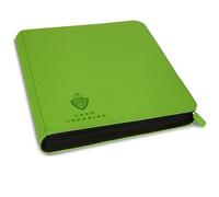 Card Guardian - Carpeta premium de 12 bolsillos con cremallera para 480 tarjetas coleccionables TCG (verde lima)
