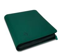 Card Guardian - Carpeta Toploader de 9 bolsillos con cremallera para 360 tarjetas - Bolsillos laterales - Compatible con tarjetas deportivas y coleccionables TCG (verde)