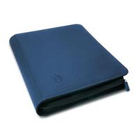 Card Guardian Toploader - Carpeta prémium de 9 bolsillos con cremallera para 360 tarjetas (negro) - Bolsillos laterales - Compatible con tarjetas deportivas y coleccionables TCG (azul)