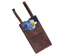 Card Holder, Leather Small Wallets, Snap Fastening Coin Pocket, Boot-Shaped Handmade Purse for Travel, Outdoor, Ladies, Daily Carry, Key Storage, Casual Use 2.99x4.02in, marrón, riferimento
