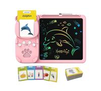 Card Learning Machine - Educational 2-in-1 Language and Speech Toy with Drawing Tablet | Preschool Learning Fun, Early Childhood Development, Vocabulary Practice, Interactive Learnings, Holiday