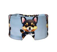 Card Love Fancy Puppy - Antifaz ajustable para dormir y orejeras, diadema unisex para dormir de lado (26.8 x 4.3 pulgadas), cubierta cómoda para viajes en interiores y exteriores, para yoga,