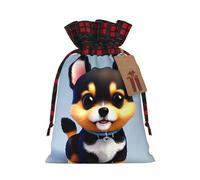 Card Love Fancy Puppy - Bolsa de regalo con cordón de dos colores, ideal para Navidad, cumpleaños