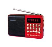 Card Radio - Multifunctional Pocket Size Radio | Lightweight Am FM Receiver for Seniors, Portable Handheld Rechargeable Music Player with Loud Sound, Simple Control, Indoor Bedroom, Office Desk