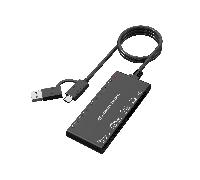 CARD READER EXTERNO CONCENTRONIC BIAN010B USB-C Y USB-A SD, SDHC, SDXC, Micro SD, MMC,MS, CF, XD