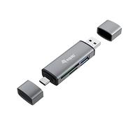 Equip - 245460 lector de tarjeta USB 3.2 Gen 1 (3.1 Gen 1) Type-A/Type-C Gris