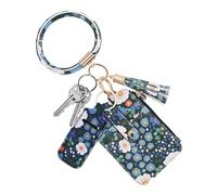 Card Wallet, Crédit Card Holder, Thin Card Case, Small Card Wallet, Cute Floral Credit Card Holder Wallet for Women with Coin and Key Storage Slim PU Leather Wallet for Travel, Compact Floral Card,