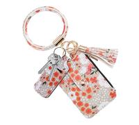 Card Wallet, Credit Card Holder, Thin Card Case, Small Card Wallet, Cute Floral Credit Card Holder Wallet for Women with Coin and Key Storage Slim PU Leather Wallet for Travel, Compact Floral Card