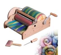 Cardador de tambor para lana, 315 mm de diámetro con espacio ajustable para rodillo, incluye punzón y cepillo, ideal para creación artística de fieltro de lana