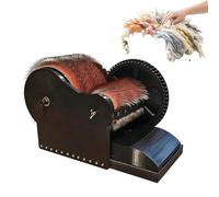 Cardadora De Lana Eléctrica, Cardadora De Tambor Ancho Con Control De Pedal, Herramienta De Peinado De Velocidad Ajustable Para Hilado De Fieltro Con Aguja, Equipo Automático De Procesamiento