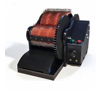 Cardadora de lana eléctrica, cardadora de tambor de fieltro de lana con velocidad de marcha atrás ajustable, mezcla rápida de colores, hilado para fibras de bricolaje, base de madera