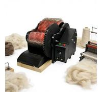 Cardadora de tambor de fibra de lana de 50W, velocidad de peinado ajustable, for peinar y mezclar lana de varios colores