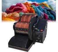 Cardadora de tambor de fieltro de lana, máquina cardadora eléctrica, elimina impurezas de fibra, mezcla de colores rápida, peinado e hilado, rueda mezcladora de lana, con pedal, para peinado de lana