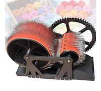 Cardadora manual, cardadora de tambor para fieltro de lana, elimina impurezas de la fibra, mezcla de colores rápida, peinado e hilado, rueda mezcladora de lana para aficionados a las manualidades.