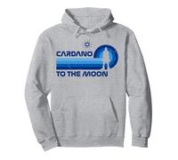 Cardano a la Luna, criptomoneda ADA, Blockchain, Retro Sudadera con Capucha