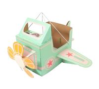 Cardboard Airplane Costume - Paper Toy Assembly Wearable Aircraft, Creative Pretend Play Kit For Boys Girls, Coloring Activity | Parent Child Interaction School Kindergarten Home Backyard Entertainmen