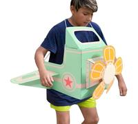Cardboard Airplane Costume, Toy Airplane Outfit, Wearable Aircraft with Sturdy Build, Coloring Craft Toy, Pretend Play Costume with Fun Design, Parent Child Activity for School Kindergarten Home