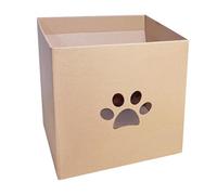 Cardboard Cat House - Indoor Scratching Shelter Activity Cabin, Play Lounge with Scratch Pads, Cat Entertainment Den Scratcher Box Station Toy Shelter | Birthday Celebration Accessory