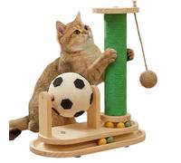 Cardboard Cat Scratcher - Cat Scratching Post | Soccer-Themed Rolling Ball Toy with Wide Base | Large Cats Scratcher Pad For Indoor Outdoor Couch Sofa Corner Floors
