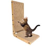 Cardboard Cat Scratcher, L Shaped Vertical Scratcher Board, 15.35x10.24x23.62in Wall Mount Relaxation Scratching for Indoor Cats and Small Pets Scratching Supplies