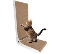Cardboard Cat Scratcher, L Shaped Vertical Scratcher Board, 15.35x10.24x23.62in Wall Mount Relaxation Scratching for Indoor Cats and Small Pets Scratching Supplies