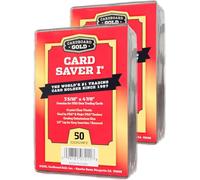 Cardboard Gold Card Saver 1 - Tarjeteros premium para tarjetas coleccionables - Ideal para clasificaciones PSA y BGS, almacenamiento seguro de archivo, paquete de 50 unidades, se adapta a béisbol,