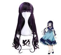Cardcaptor Sakura Daidouji Tomoyo peluca larga y rizada Cosplay disfraz Card Captor mujeres pelucas de fiesta de pelo sintético resistente al calor MZ-1234