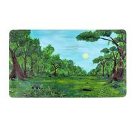 cardcosmos Premium Playmat Forest Sunrise - Exclusiva alfombra de juego TCG con ilustraciones pintadas a mano - 3 mm acolchado y antideslizante - para Pokémon, Magic, Yu-Gi-Oh!, Flesh and Blood - 61 ×