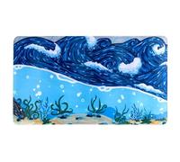 cardcosmos Premium Playmat "Rough Seas" - Exclusiva alfombra de juego TCG con arte de océano pintado a mano, acolchado de 3 mm y antideslizante, para Pokémon, Magic: The Gathering, Yu-Gi-Oh! - 60 × 35