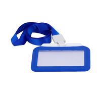 CARDCUBE CARD-HOLDER-H-BLUE Porta-tarjetas - Disposición Horizontal - Láminas de plástico protectoras - Fabricado en silicona -