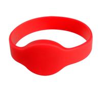 CARDCUBE MF-BAND-R Pulsera de proximidad - ID por radiofrecuencia - MF pasivo | Color rojo - Alta frecuencia 13.56 MHz - Diámetr