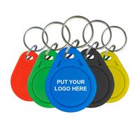 CARDCUBE RFID-TAG-C100 Llavero TAG de proximidad personalizable - EM 125 kHz pasivo | 100 unidades - Número ID y logo personaliz