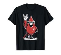 Cardenal del Norte Redbird Punk Rock Rocker Heavy Metal Camiseta