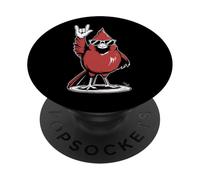 Cardenal del Norte Redbird Punk Rock Rocker Heavy Metal PopSockets PopGrip Adhesivo