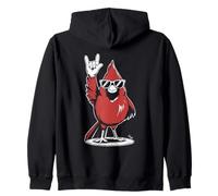 Cardenal del Norte Redbird Punk Rock Rocker Heavy Metal Sudadera con Capucha