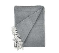 Cardenal Textil - Foulard Multiusos Peñíscola, Plaid para Cama, Manta para Cama, Cubre Sofá, Antracita, 230 x 260 cm