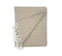 Cardenal Textil - Foulard Multiusos Peñíscola, Plaid para Cama, Manta para Cama, Cubre Sofá, Beige, 230 x 260 cm