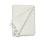 Cardenal Textil - Foulard Multiusos Peñíscola, Plaid para Cama, Manta para Cama, Cubre Sofá, Crudo, 300 x 260 cm