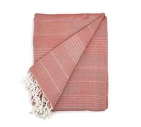 Cardenal Textil - Foulard Multiusos Peñíscola, Plaid para Cama, Manta para Cama, Cubre Sofá, Naranja, 130 x 180 cm