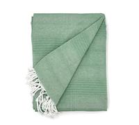 Cardenal Textil - Foulard Multiusos Peñíscola, Plaid para Cama, Manta para Cama, Cubre Sofá, Verde, 130 x 180 cm