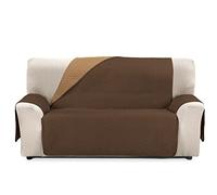 Cardenal Textil RUBÍ Cubre Sofa Bicolor Reversible, Poliéster 2 Plazas Beige Marrón