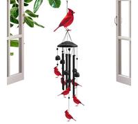 Cardenal Wind Chime, Yard Windchime, Memorial Decoration for Christmas, Home Seasonal Decor, Outside Garden Patio Yard Apartment Loss of Mom Dad Husband Child