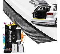 CarDesign AI Protector de borde de carga compatible con VW Caddy 4 IV 2015-2020 (combi de 3 puertas): Set completo con película de protección de pintura ajustada, protección contra arañazos para el