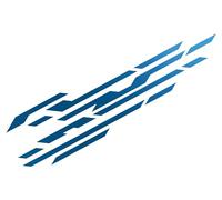 Cardesign Sticker STREET, blau chrom matt