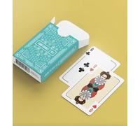 CardGames101 - Cartas estándar con ilustraciones personalizadas - 58 cartas, incluyendo comodines y cartas de ayuda